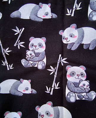 Panda eating bamboo print