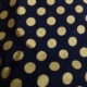 Black with gold polka dots