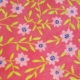 Orange fabric with pink flowers